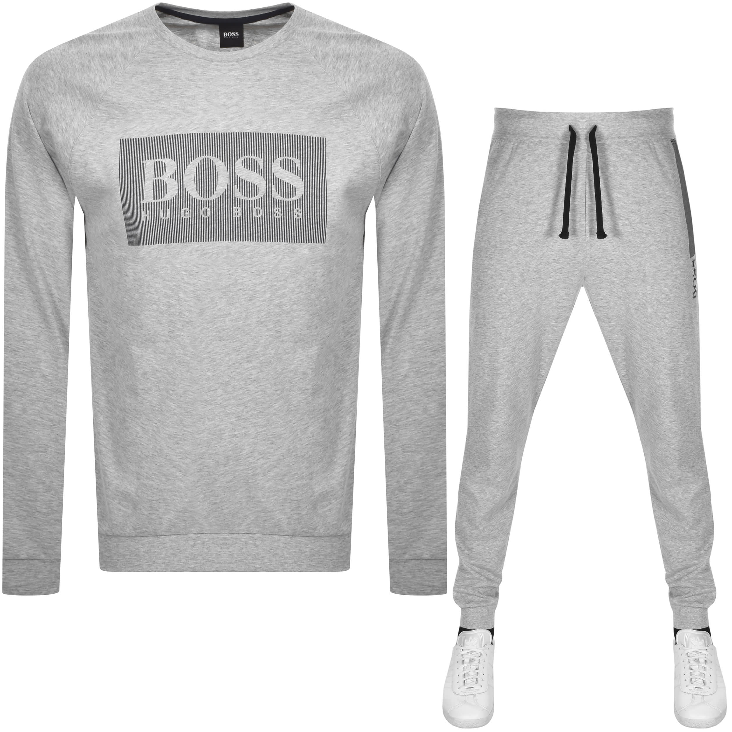 Alternative Image for ProductBOSS Bodywear Lounge Logo Tracksuit Grey1